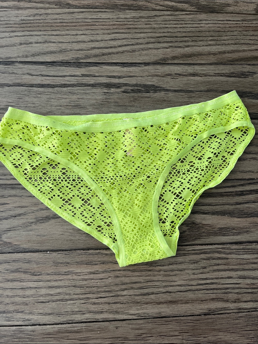 Victoria's Secret Neon Lime Lace Bikini Bottom
